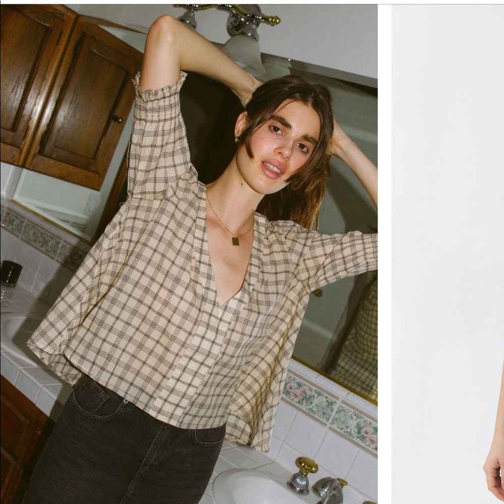 NWT UO striped blouse